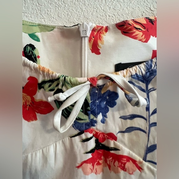 CDC Petite White Floral Summer Dress Size 12 - Picture 3 of 9